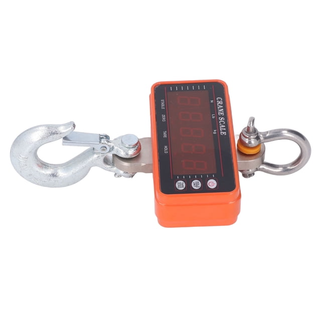 Digital Crane Scale, Industrial Heavy Duty Crane Scale with Remote Control, High Accuracy Hanging Scale, Portable LED Display Electronic Crane Scale for Construction Garage Farm