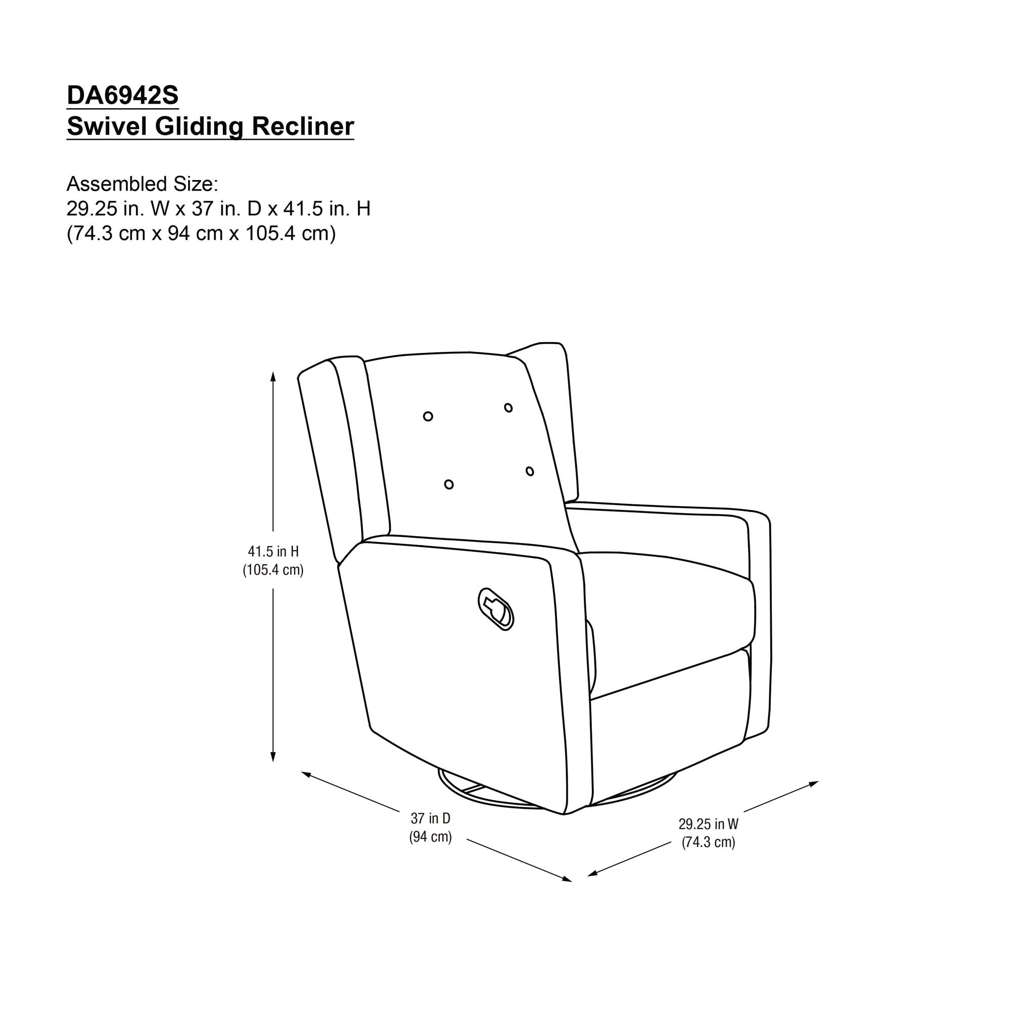 mikayla swivel gliding recliner