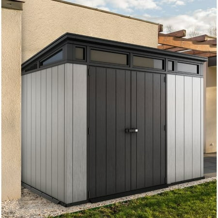 fusion 7.5×7 wood plastic composite outdoor storage shed