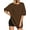 Coffee, variant on MOYIKO Oversized T Shirts for Women Crewneck Loose Fit Tees Summer Tops