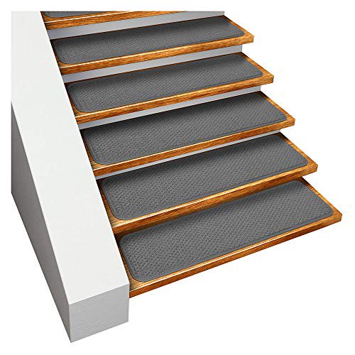 Ensemble de 15 Marches d'Escalier Antidérapantes pour Maison et Plus - Gris - 9 Pouces X 36 Pouces