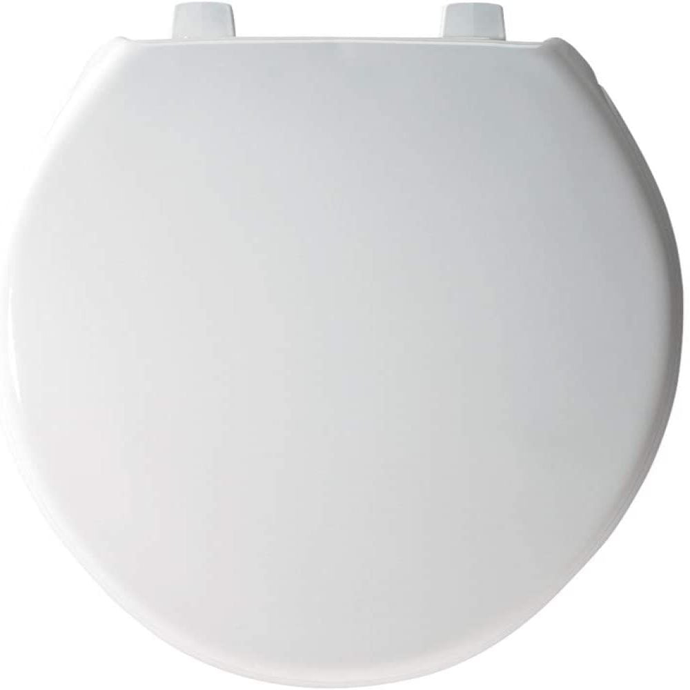 Bemis Elongated Plastic Open Front with Cover Toilet Seat Quiet Close White 