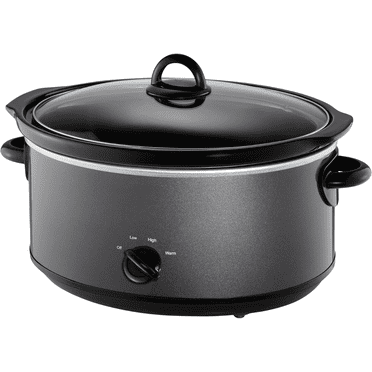 7-Quart Manual Slow Cooker, Charcoal