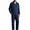Dark Blue 1, variant on TKKCS Mens 100% Cotton Long Sleeve Pajama Set Loose Fit Soft Notch Collar Button Down Sleep Loungewear with Pockets Dark Blue XL