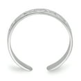 thumbnail image 2 of 14k White Gold Small X & Hearts Adjustable Toe Ring, 2 of 7