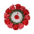 thumbnail image 3 of Siruishop Crochet Coaster Cute Compact Flower Coaster for Cafe Dining Room Living Room Red, 3 of 8