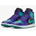 thumbnail image 2 of Ni - ke Ni - ke Air Jordan 1 Mid “Black Grape” Concord Emerald BQ6472-502 - Women’s 6, 2 of 5