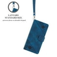 thumbnail image 4 of Feishell for Apple iPhone 14 6.1 inch Wallet Case with Wrist Strap,Flip Cover with Embossed Pattern PU Leather Kickstand Credit Card Slots Magnetic Clasp Folio Purse Phone Case,Blue, 4 of 7