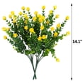 thumbnail image 2 of Spencer 8 Bundles Artificial Fake Flowers UV Resistant No Fade Boxwood Outdoor Faux Plastic Plants for Garden Patio Porch Window Decor, 2 of 7