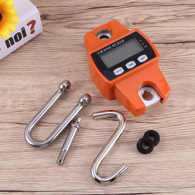 WRITWAA Balance Suspendue Électronique Rouge, Grue Numérique Robuste avec Écran LCD pour la Mesure du Poids