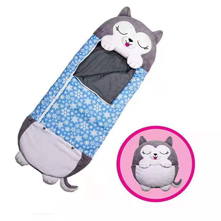 Peluche Caldo Sacco A Pelo per Bambini Fun Sleeping Bag Foldable Soft Kids Animal Sleeping Bag Happy Kids Nappers Play Pillow Baby Sleeping Bag