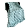 thumbnail image 3 of Plutus Brands Plutus Light Blue Diamond Faux Fur Luxury Throw Blanket, Blanket 96L x 110W Queen, 3 of 4