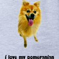 thumbnail image 2 of CafePress - FIN Pomeranian Love - Cute Infant Baby Football Bodysuit, 2 of 3
