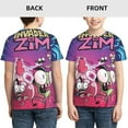 thumbnail image 3 of Invader Zim Youth Unisex T-Shirt Crewneck Short Sleeve Double-Sided Print Tee Shirts Top For Boys Girls Kid Teen Small, 3 of 6