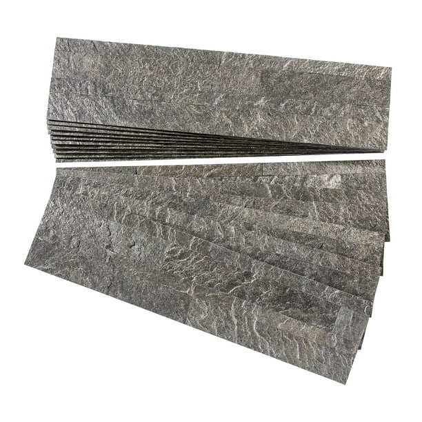 Aspect Peel and Stick Stone Overlay Kitchen Backsplash Frosted Quartz