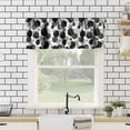 thumbnail image 2 of Black Valance Curtain Black Grey Abstract Geometric Modern Grid Pattern Minimalist Rod Pocket Valance Window Treatments Short Curtains for Kitchen Bathroom Farmhouse 54x18inch, 2 of 6