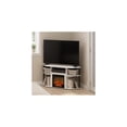 thumbnail image 2 of Corner Fireplace TV Stand Entertainment Center for TVs up to 55 Inch - White/Black, 2 of 7