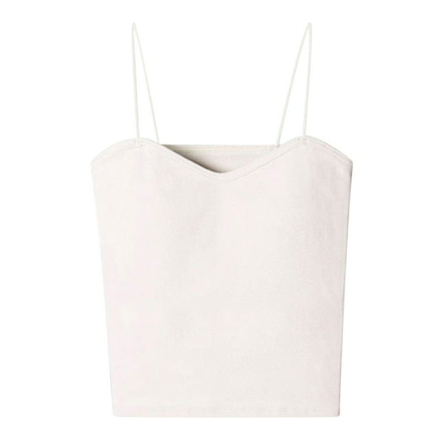 AherBiu Tank Tops with Built in Bras Padded Workout Camisoles Spaghetti Strap Basic Comfy Solid Color Tops