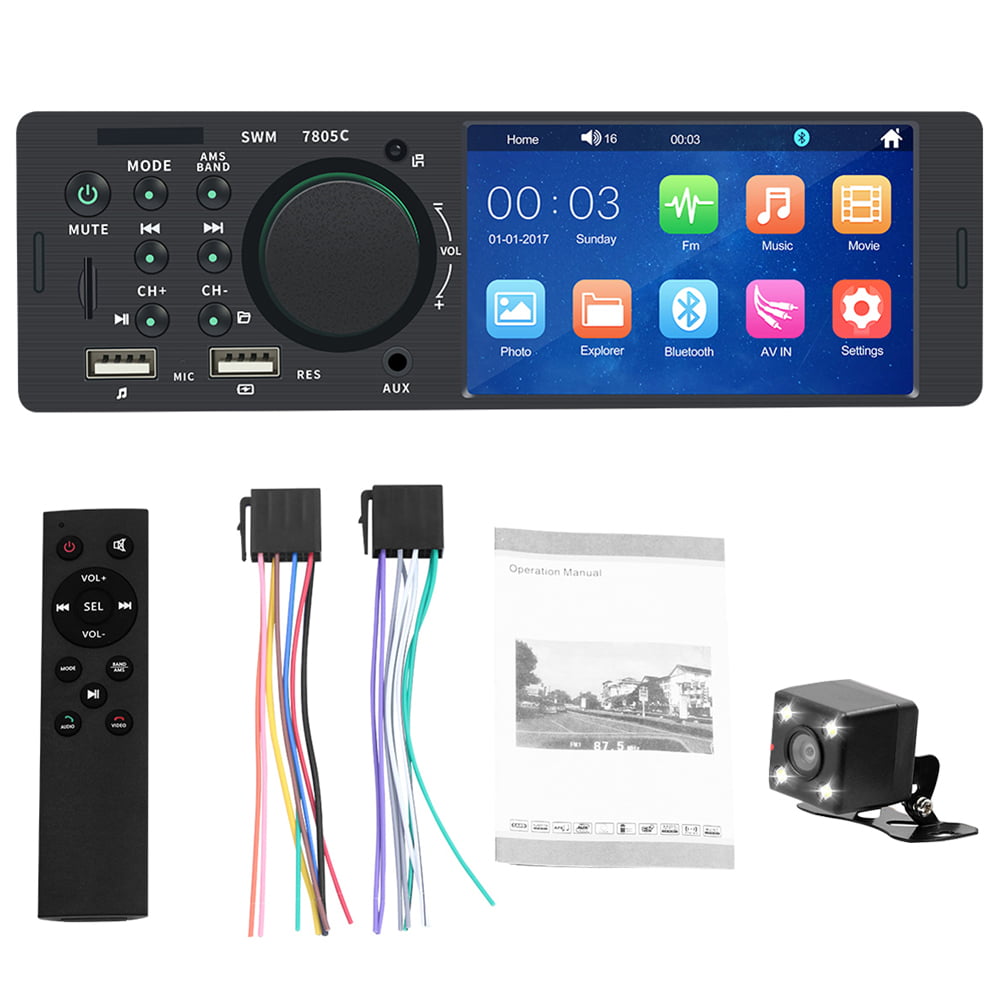 4.1inch HD Bluetooth Car Stereo MP5 Player FM Radio BT USB+Xiaomi remote control