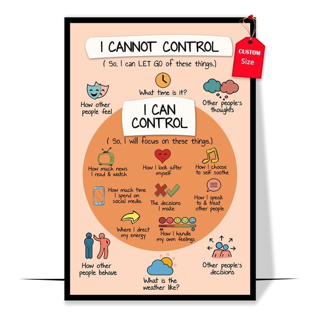 LOLUIS Things I Can Control Poster, Mental Health Poster for Classroom ...