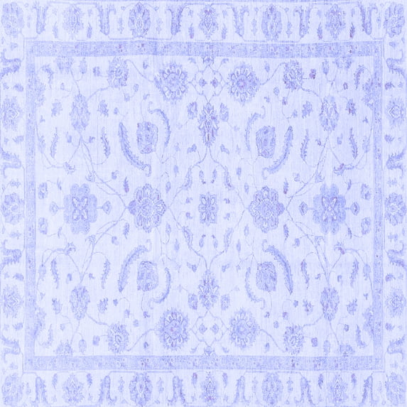 Ahgly Company Indoor Square Oriental Blue Traditional Area Rugs, 5' Square