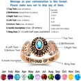 thumbnail image 2 of Custom Class Rings Fully Personalized Class Rings for Women Sterling Silver Rings Class Rings for Women High School Birthstone Graduation Rings of 2024 Size 5-15 High School Class Rings for Women, 2 of 9