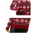 thumbnail image 6 of Yesfashion Women's Christmas Snowflake Knitted Sweater Long Sleeve Crew Neck Print Pullover Knitwear, 6 of 8
