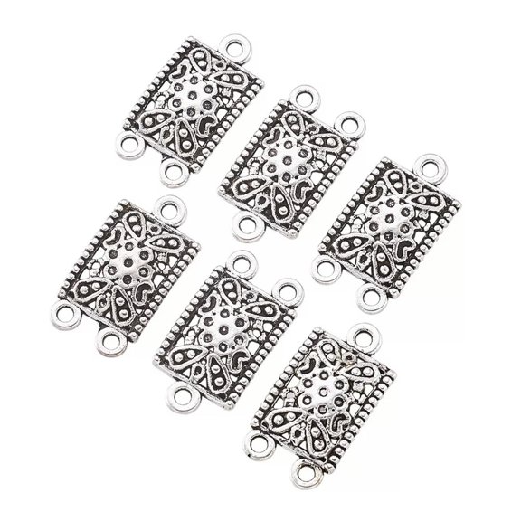U8MO 20xTibetan Silver Chandelier Components Links Charms Rectangle Pendant 23x12.5mm