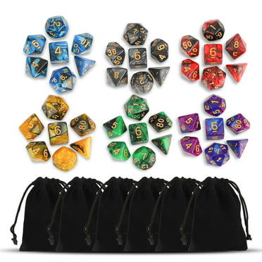 35 Polyhedral Acrylic Dice | 5 Sets of Dice Fit for Dungeons and 
