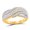 Yellow, variant on 10K Yellow Gold Round Diamond Crossover Band Ring 0.5cttw