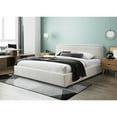 thumbnail image 4 of Omax Decor Upholstered Platform King Bed in White Boucle Fabric, 4 of 9