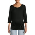 thumbnail image 5 of Oh! Mamma Maternity Women's Sideseam Drawstring Top (Women's and Women's Plus), 5 of 6