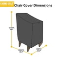 thumbnail image 3 of KHOMO Gear - Panther Series - Stackable Chair Cover - Heavy Duty Premium Outdoor Furniture Protector - Black, 3 of 6