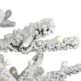 thumbnail image 4 of Northlight Pre-Lit Medium Flocked IPT Artificial Garden Christmas Tree - 7.5' - Warm White LED, 4 of 7