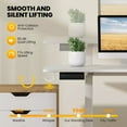 thumbnail image 6 of Auranook 63 x 24 Inch Sit Stand Desk Height Adjustable Electric Standing Desk, 6 of 8