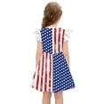 thumbnail image 2 of CAIXIA 4th of July Toddler Little Girl Outfit Fourth of July Red White and Blue Dress American Flag Kids Girls Dresses, 2 of 4