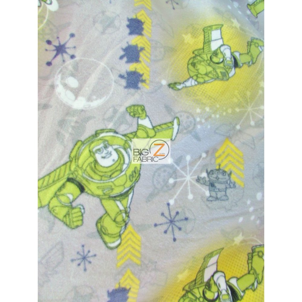 Fleece Printed Fabric / Toy Story Buzz Lightyear By Camelot Fabrics
