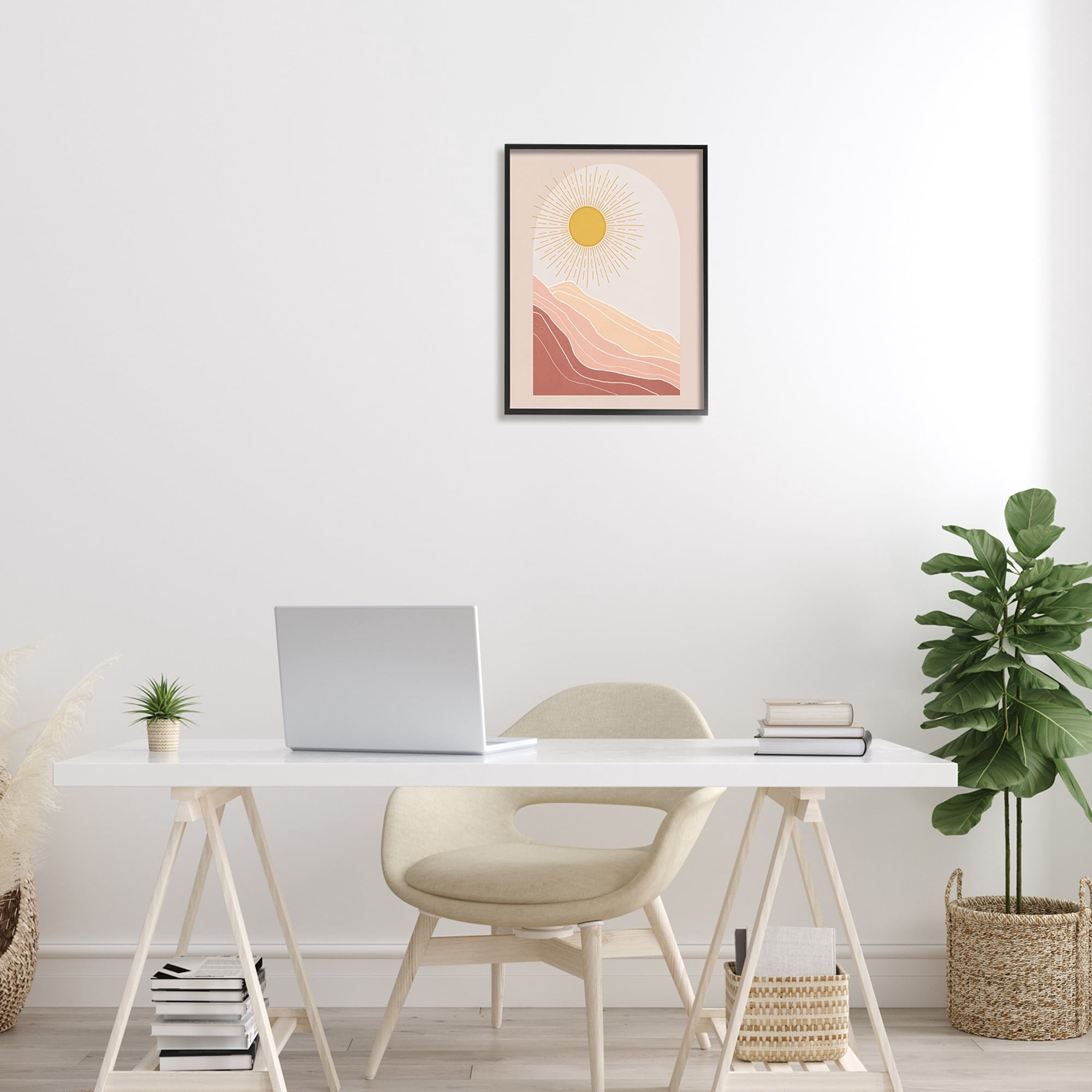 Stupell Industries Rocky Deserted Ridges Patterned Radiant Sunlight ,16 x 20, Design by Nina Blue