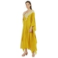 thumbnail image 3 of Moomaya Printed Caftan Gown Maxi Dress For Women Beachwear Party Kimono Cover Up Kaftan, 3 of 7
