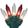 thumbnail image 2 of Northlight Mini Incandescent Christmas Lights - Red and Clear - 10' Green Wire - 50ct, 2 of 6