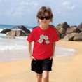 thumbnail image 6 of Red Girls Daisy Print T-Shirt, Cotton Short Sleeve Tee for Kids, Cute Flower Kids & Little Girl Top, Casual Play Shirt,Size 9 T, 6 of 9