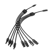 The Original Solar Y Branch Connectors Extra Long Solar Panel Parallel Connectors 1 to 4 Solar Cable Wire Plug Tool Kit (M/FFFF and F/MMMM)