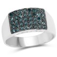 thumbnail image 1 of 0.48 Carat Genuine Blue Diamond .925 Sterling Silver Ring QJ Model, 1 of 3