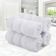 thumbnail image 2 of American Soft Linen Premium Genuine Turkish Cotton 4-Piece Washcloth Set - Bright White, 2 of 3