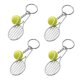 thumbnail image 1 of Llavero De Raqueta De Tenis De 4 Piezas, Llavero Creativo Porte-cls En Mtal Llavero Deportivo Pelota De Tenis, 1 of 5