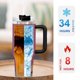 thumbnail image 5 of Ernie Vaso aislado de acero inoxidable con asa, diseño temático, regalo para familia, amigos y fans; incluye pajita y encaja en el portavasos estándar, 40 oz, 5 of 6