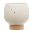 thumbnail image 2 of (3 pack) Mainstays 5.5"H Small Indoor Speckle Cream Ceramic Planter with Tan Base, 2 of 7