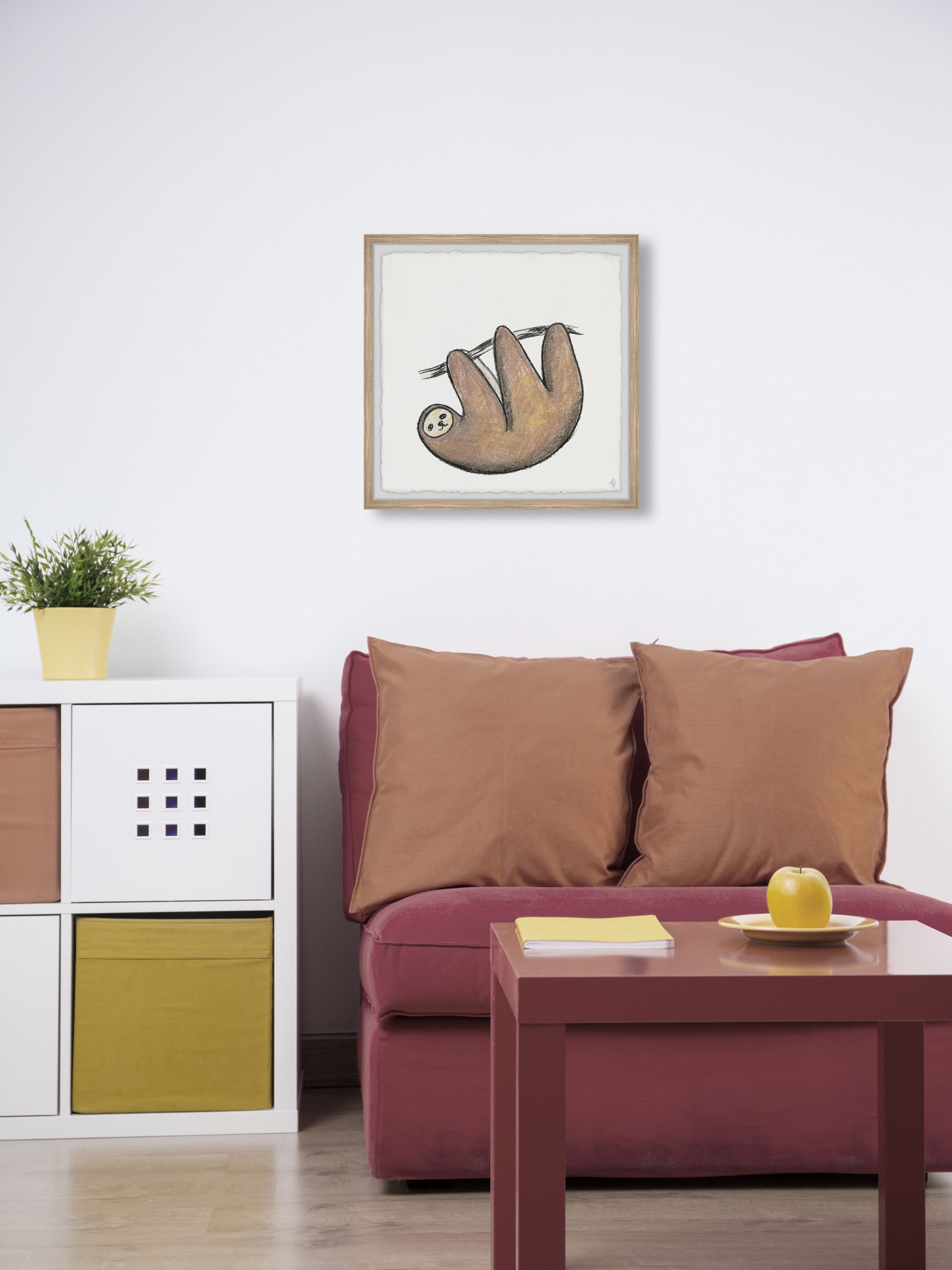 Marmont Hill The Lazy Sloth Framed Wall Art