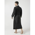 thumbnail image 4 of Men's Coral Fleece Robe Full Length Lounge Shawl Bathrobe with 2 Pockets, 4 of 7