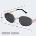 thumbnail image 5 of 2025 Trendy Oval Sunglasses - Stylish Polarized Shades for Everyday - Retro Metal Frames, 5 of 7